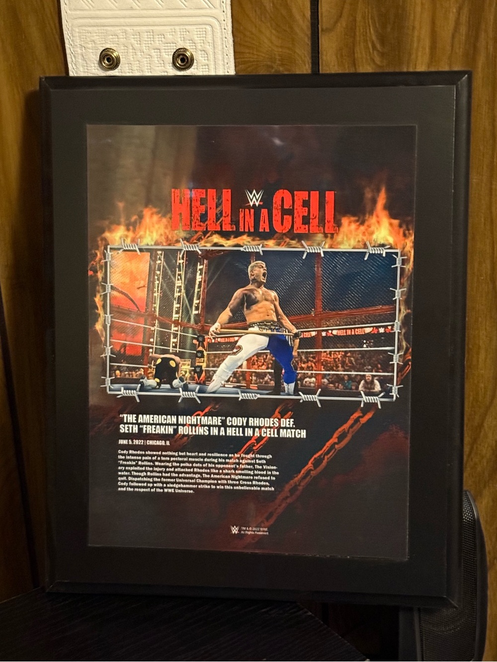 Cody Rhodes - Hell in a Cell plaque